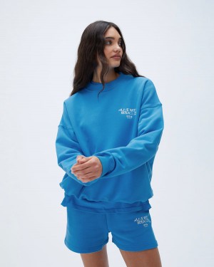 Adanola Resort Sports Oversized Sweatshirt Blau | SN-ADA56511