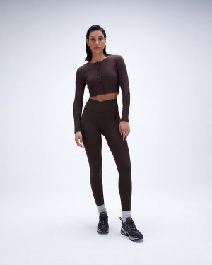 Adanola Ultimate Wrap Over Leggings Kaffee | SN-ADA56427