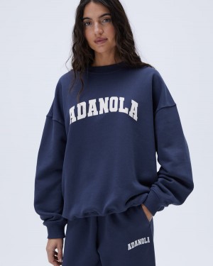 Adanola Varsity Oversized Sweatshirt Blau | SN-ADA56514