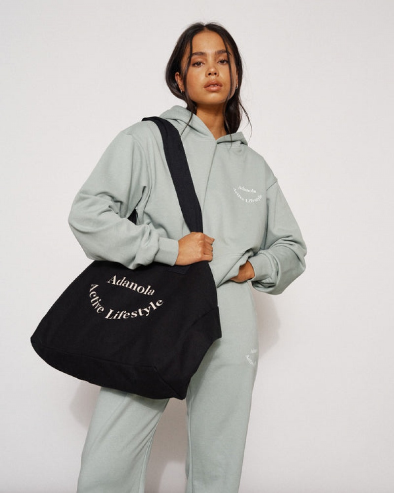 Adanola Active Lifestyle Tote Bag Schwarz Beige | SN-ADA56680