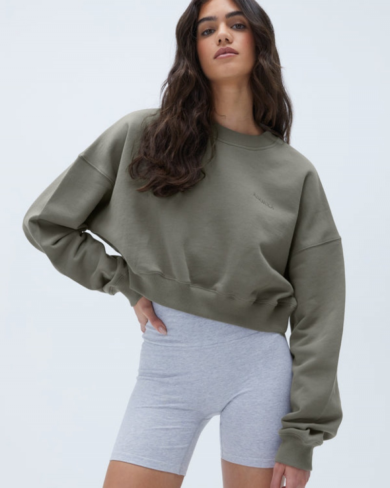 Adanola Baumwoll Crop Shorts Grau | SN-ADA56613