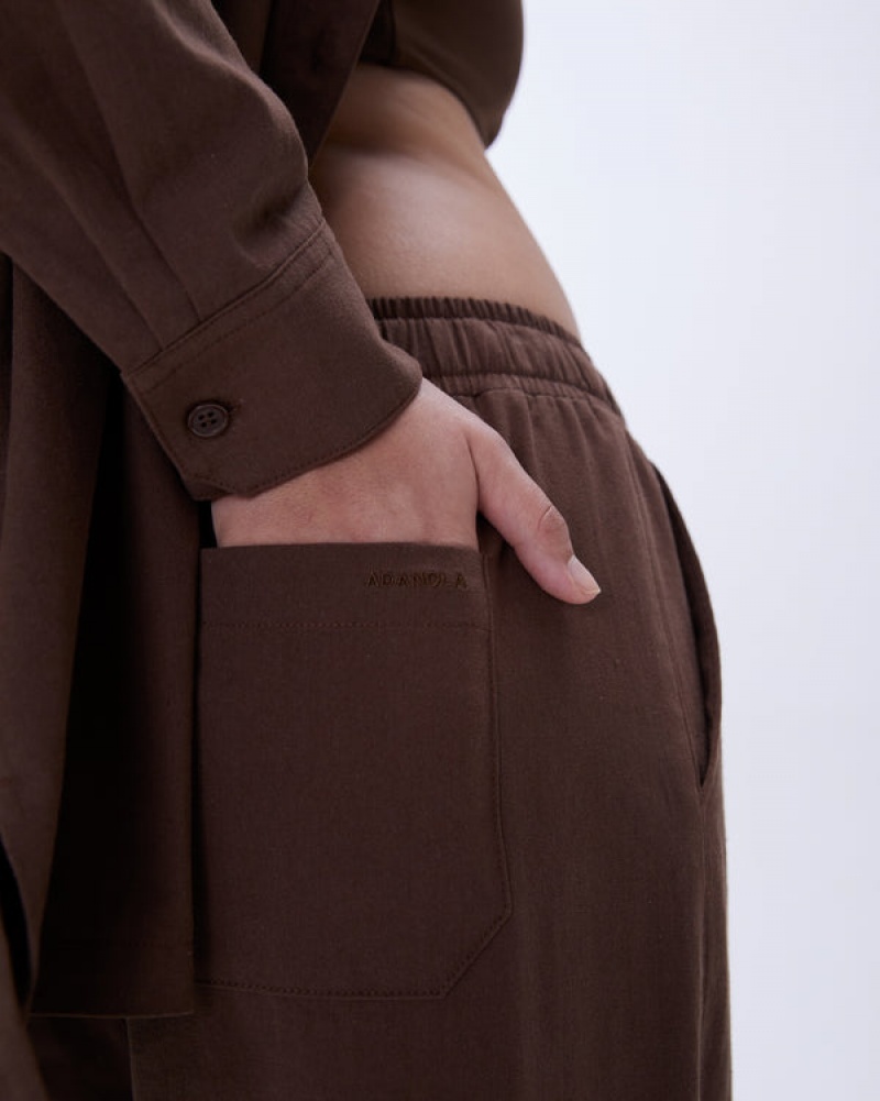 Adanola Baumwoll Pull On Pants Schokolade Braun | SN-ADA56653