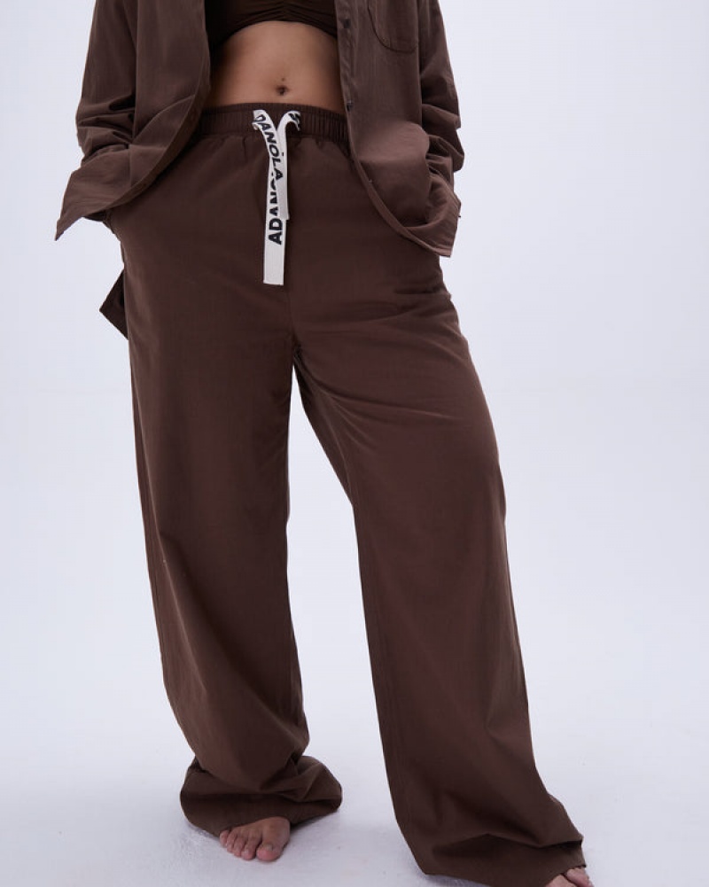 Adanola Baumwoll Pull On Pants Schokolade Braun | SN-ADA56653