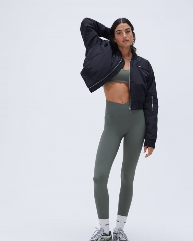 Adanola Crop Bomber Jacket Schwarz | SN-ADA56666