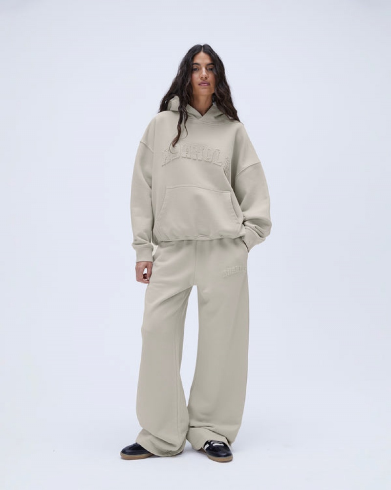 Adanola Distressed Varsity Oversized Hoodie Grau | SN-ADA56517