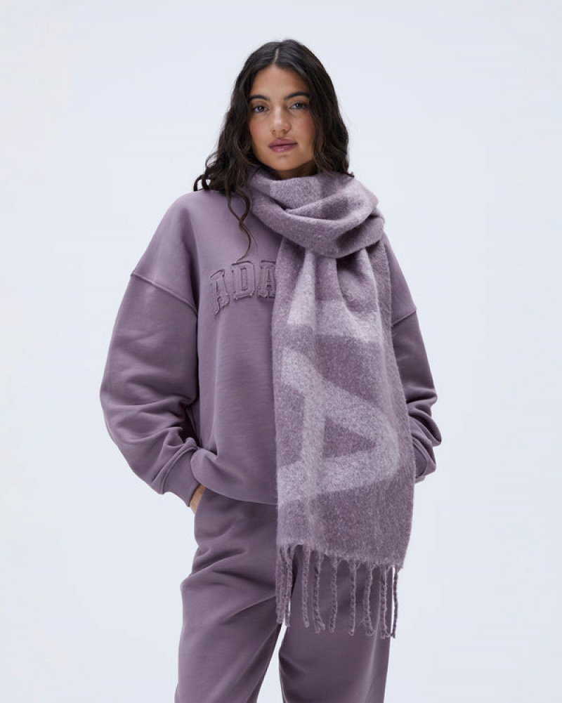 Adanola Distressed Varsity Oversized Sweatshirt Lila | SN-ADA56508