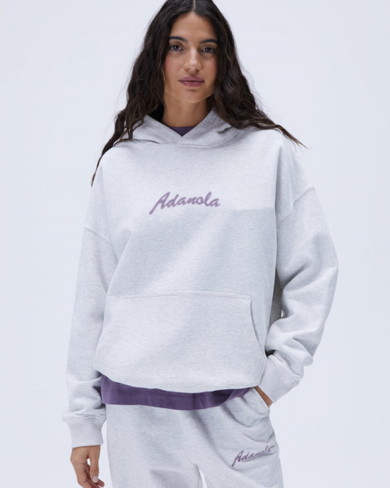 Adanola Freehand Oversized Hoodie Hellgrau | SN-ADA56522
