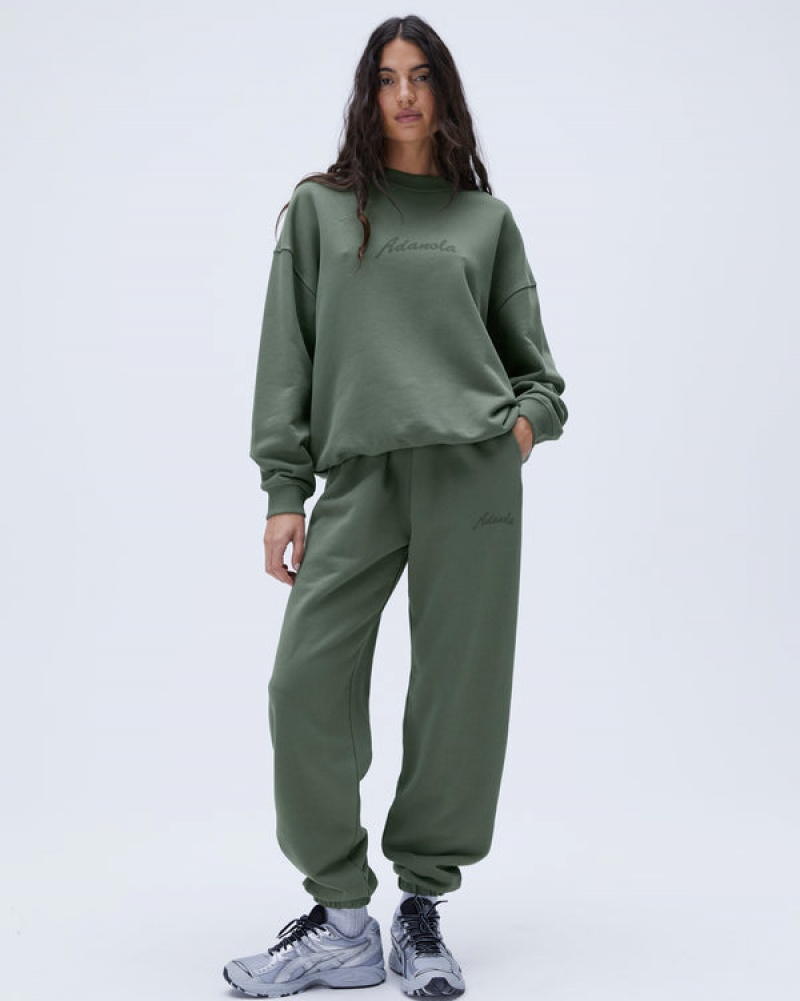 Adanola Freehand Oversized Sweatshirt Khaki Grün | SN-ADA56512