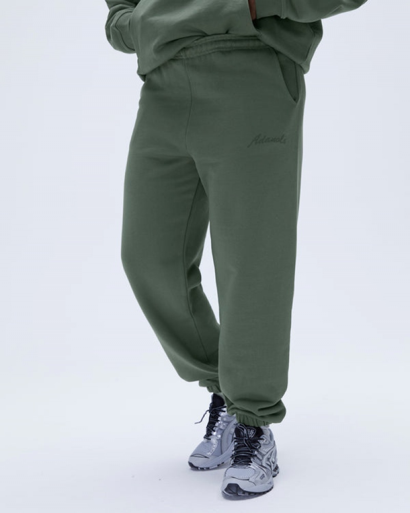Adanola Freehand Sweatpants Khaki Grün | SN-ADA56541