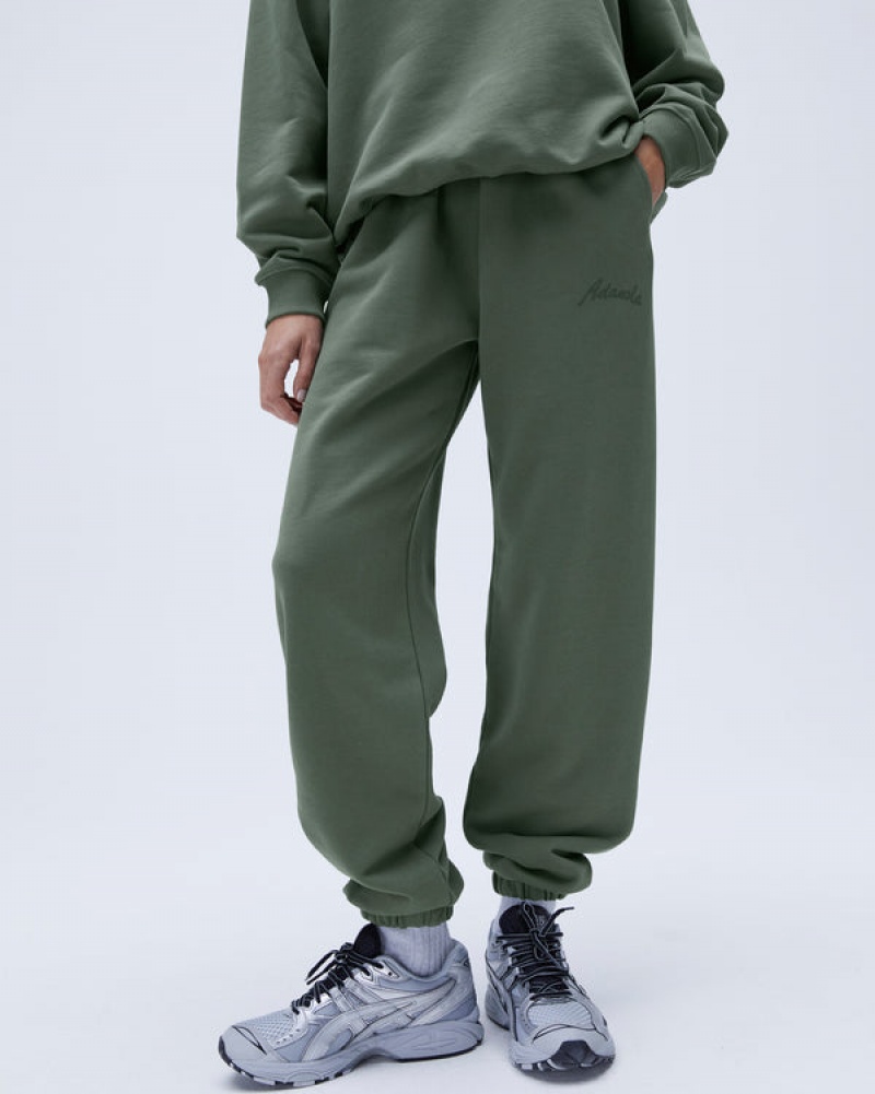 Adanola Freehand Sweatpants Khaki Grün | SN-ADA56541