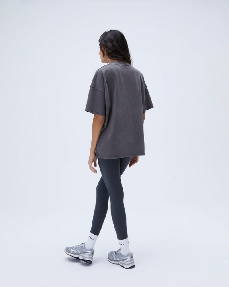 Adanola Freehand Washed Kurzes Sleeve Boxy T-shirt Grau | SN-ADA56507