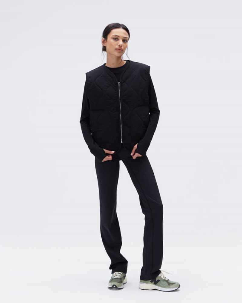 Adanola Gesteppt Nylon Gilet Schwarz | SN-ADA56667