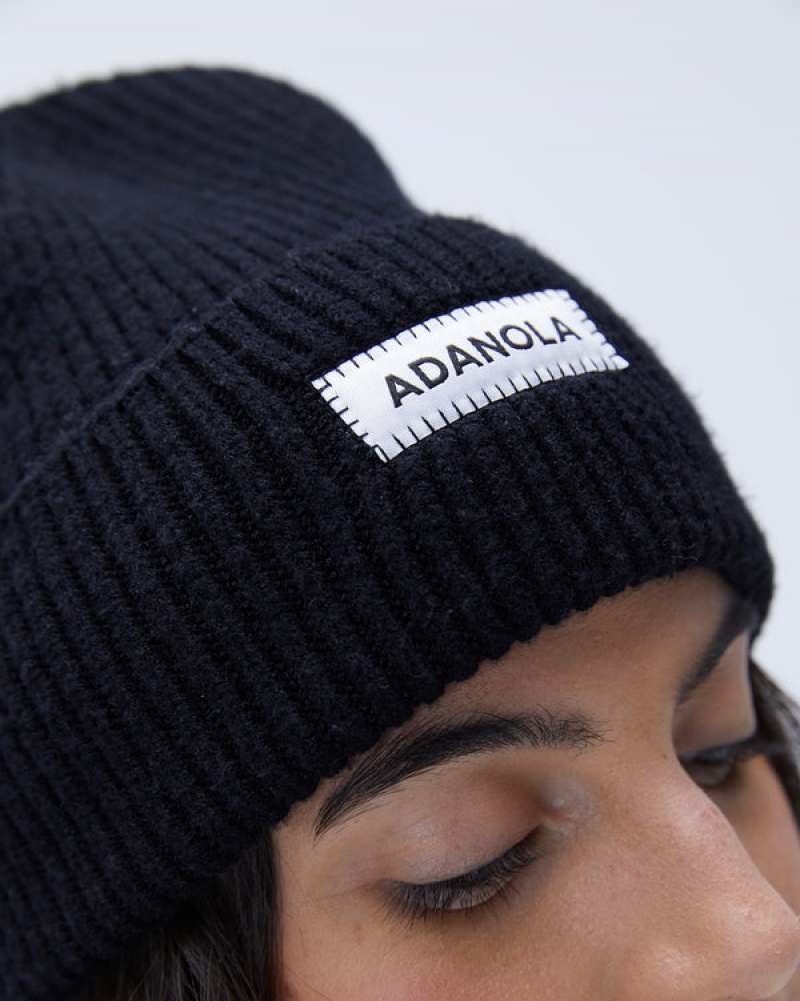 Adanola Knit Beanie Schwarz | SN-ADA56710