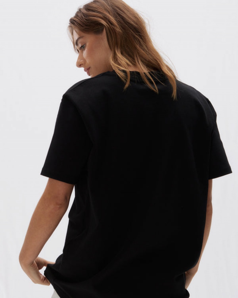 Adanola Kurzes Sleeve Oversized T-shirt Schwarz | SN-ADA56445