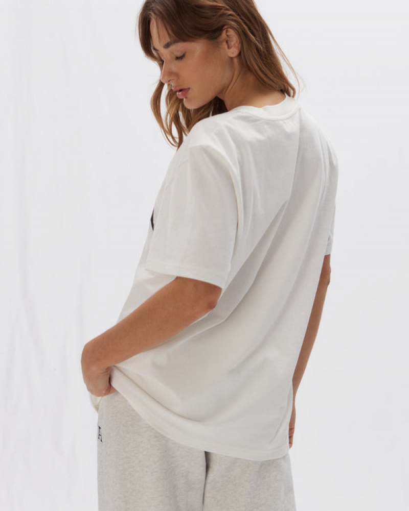 Adanola Kurzes Sleeve Oversized T-shirt Weiß | SN-ADA56497