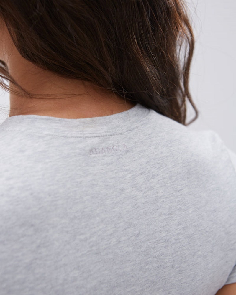 Adanola Kurzes Sleeve Top Grau | SN-ADA56472