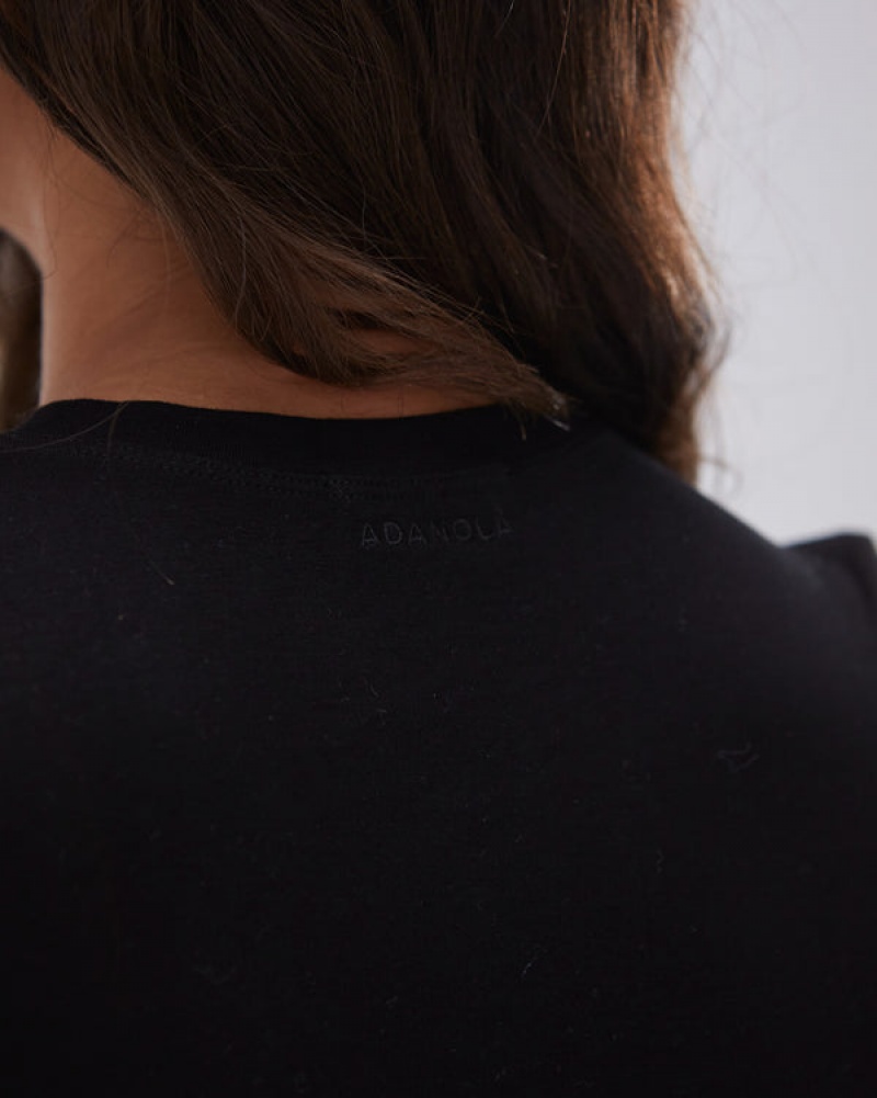Adanola Kurzes Sleeve Top Schwarz | SN-ADA56474