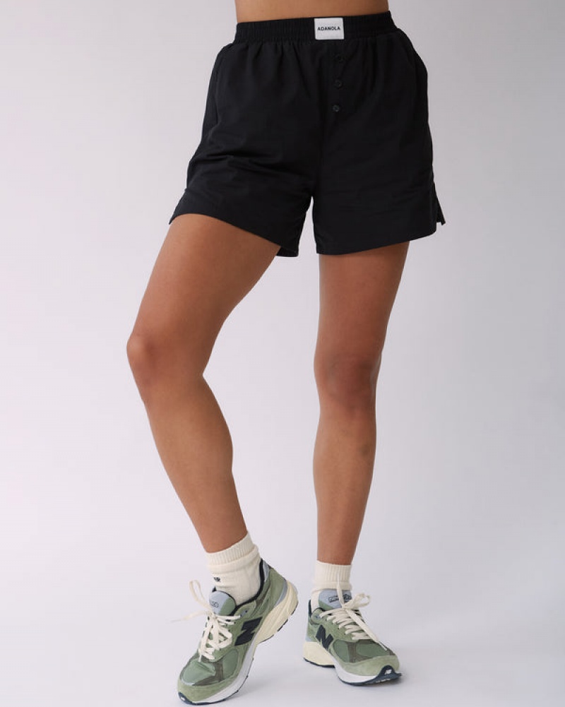Adanola Poplin Boxer Shorts Schwarz | SN-ADA56599