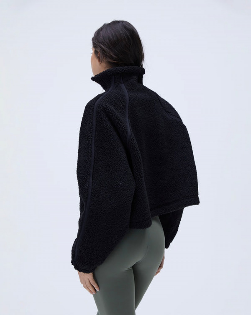 Adanola Quarter Zip Fleece Schwarz | SN-ADA56672