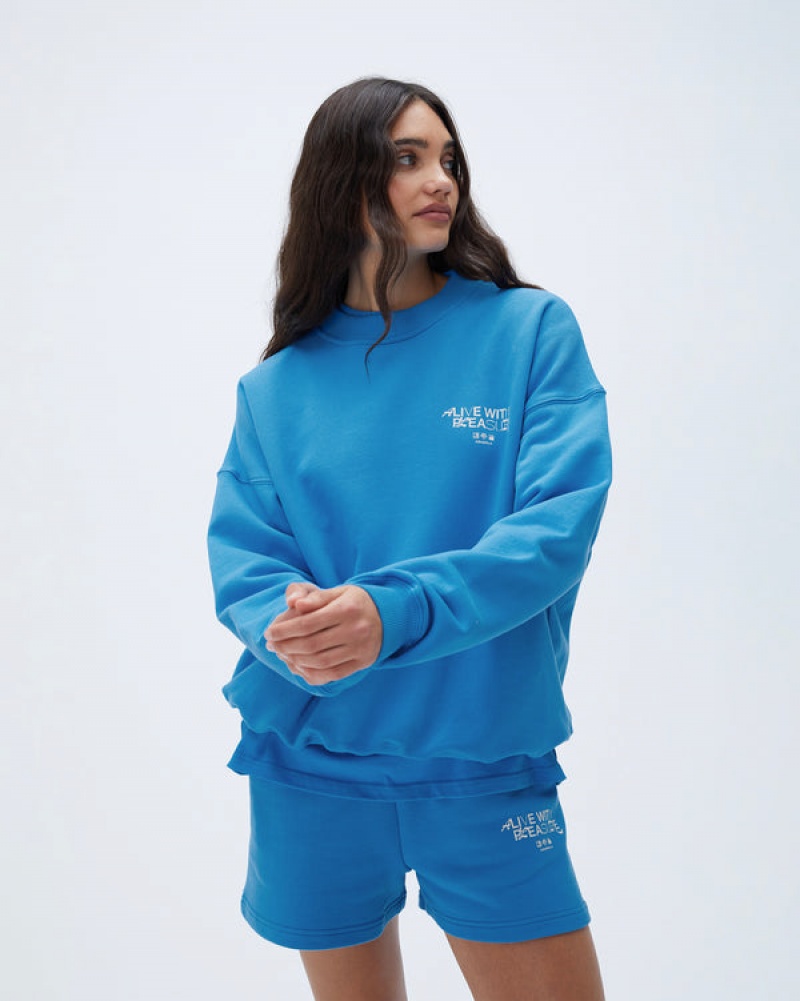 Adanola Resort Sports Oversized Sweatshirt Blau | SN-ADA56511