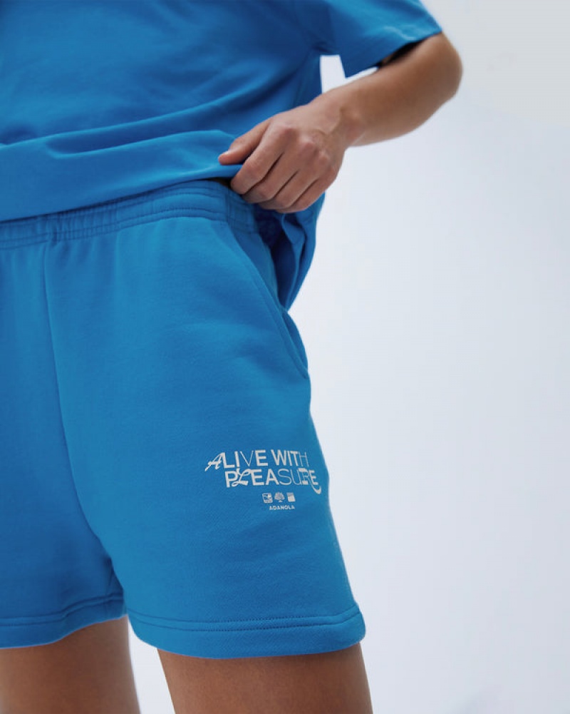 Adanola Resort Sports Sweat Shorts Blau | SN-ADA56622