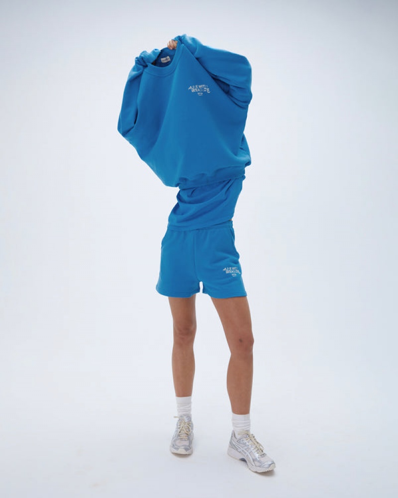 Adanola Resort Sports Sweat Shorts Blau | SN-ADA56622