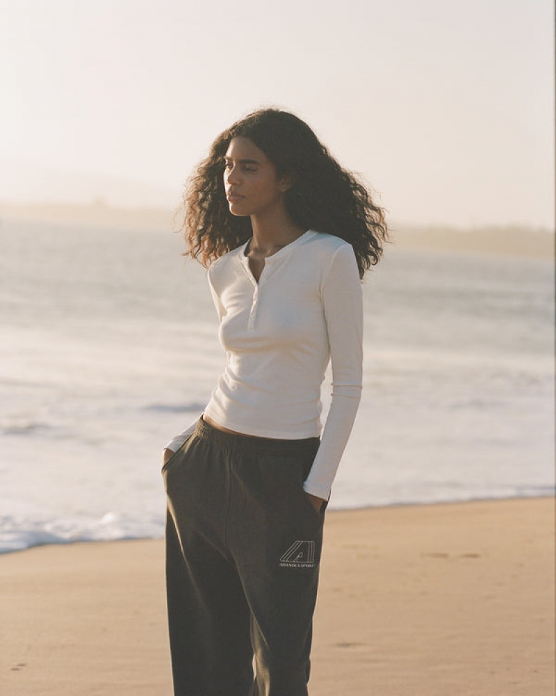 Adanola Rib Button Up Top Weiß | SN-ADA56490