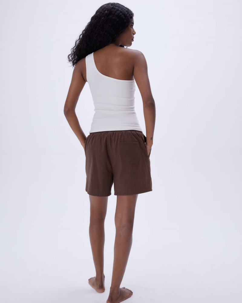 Adanola Rib One Shoulder Top Weiß | SN-ADA56462