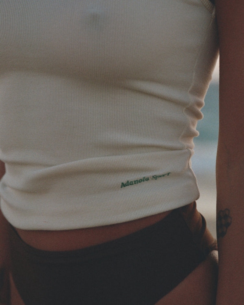 Adanola Rib One Shoulder Top Weiß | SN-ADA56462
