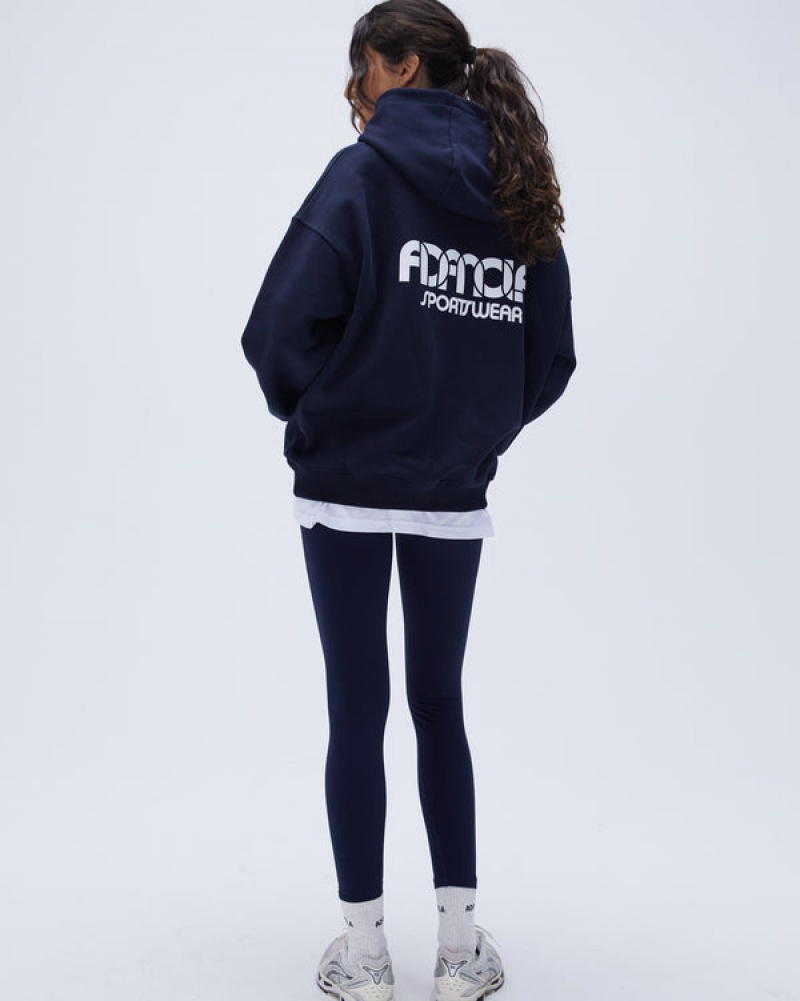 Adanola Sportswear Oversized Hoodie Navy Blau | SN-ADA56519