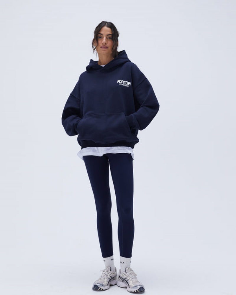 Adanola Sportswear Oversized Hoodie Navy Blau | SN-ADA56519
