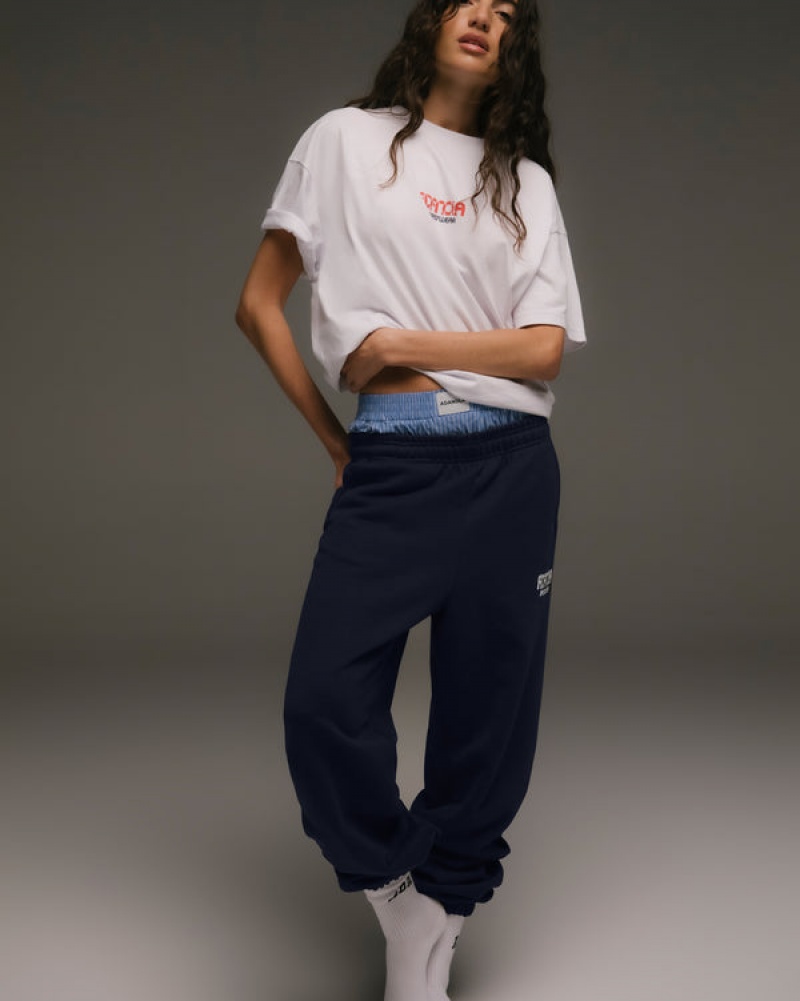 Adanola Sportswear Sweatpants Navy Blau | SN-ADA56536