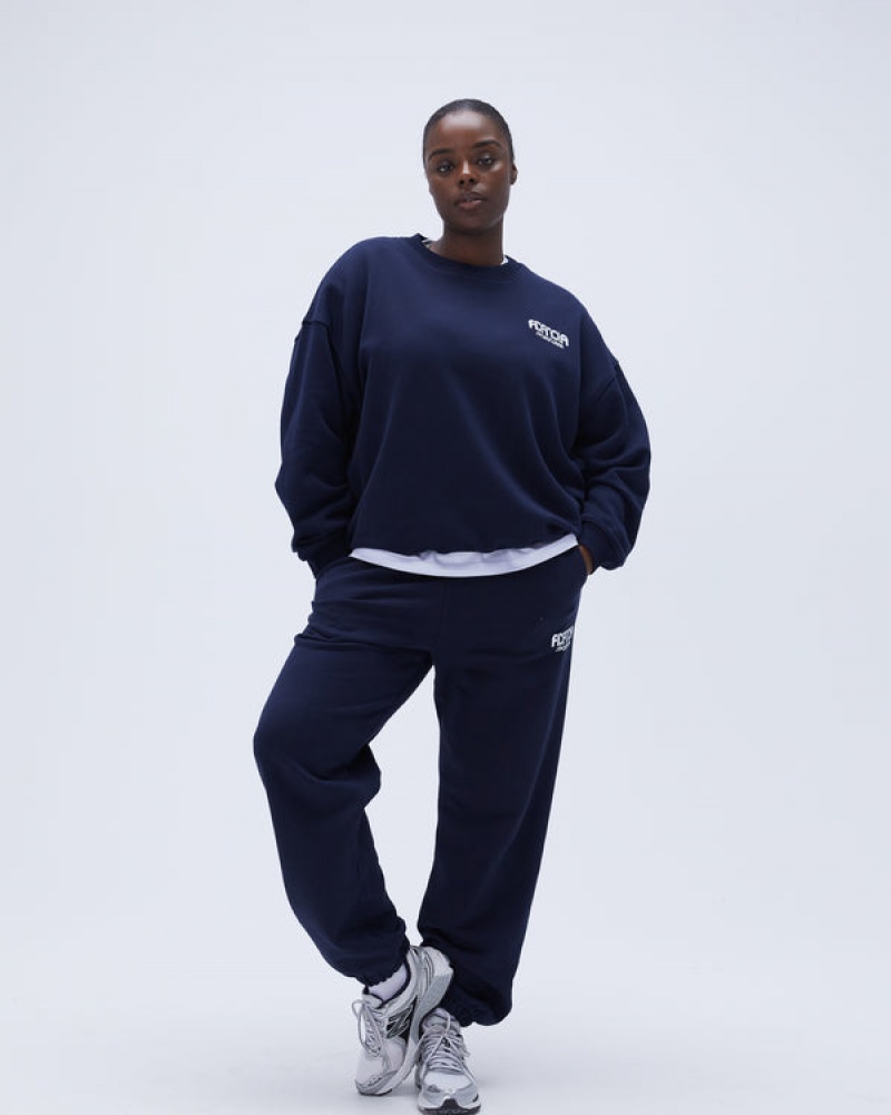Adanola Sportswear Sweatpants Navy Blau | SN-ADA56536