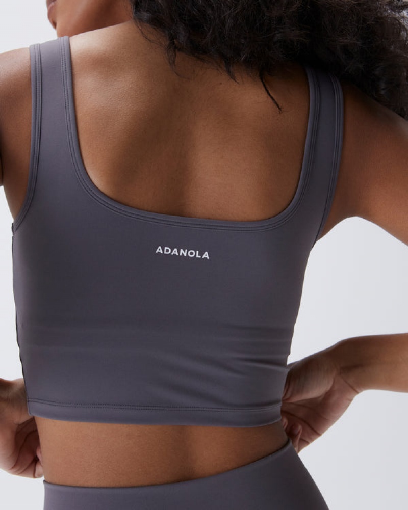 Adanola Square Neck Bra Dunkelgrau | SN-ADA56573
