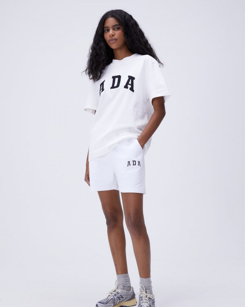 Adanola Sweat Shorts Weiß | SN-ADA56597