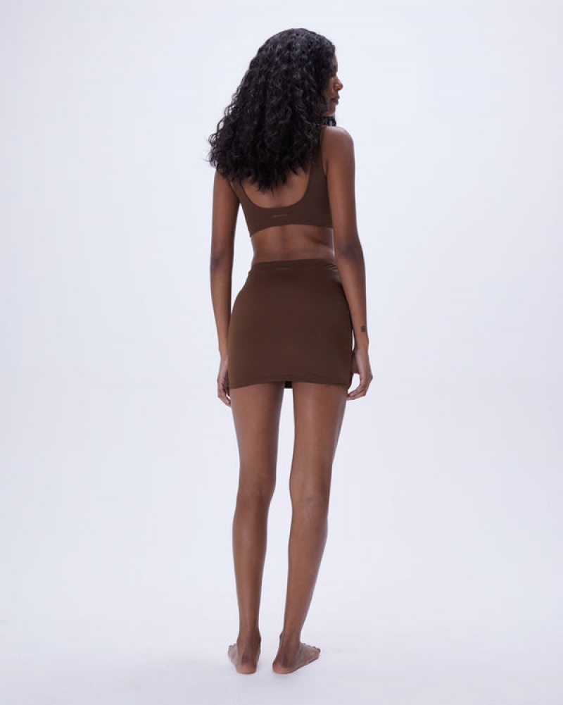 Adanola Swim Mini Skirt Schokolade Braun | SN-ADA56588