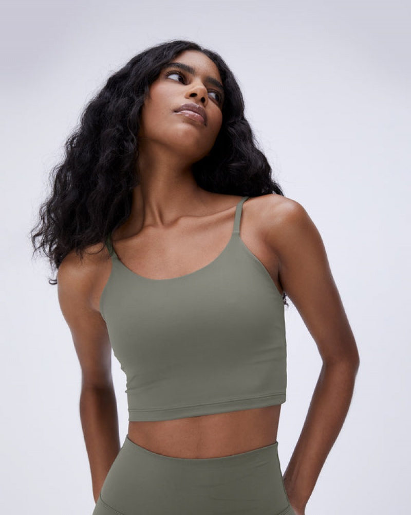 Adanola Tank Bra Olivgrün Grün | SN-ADA56577