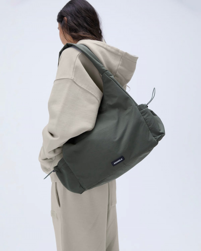 Adanola Toggle Shoulder Bag Khaki Grün | SN-ADA56686