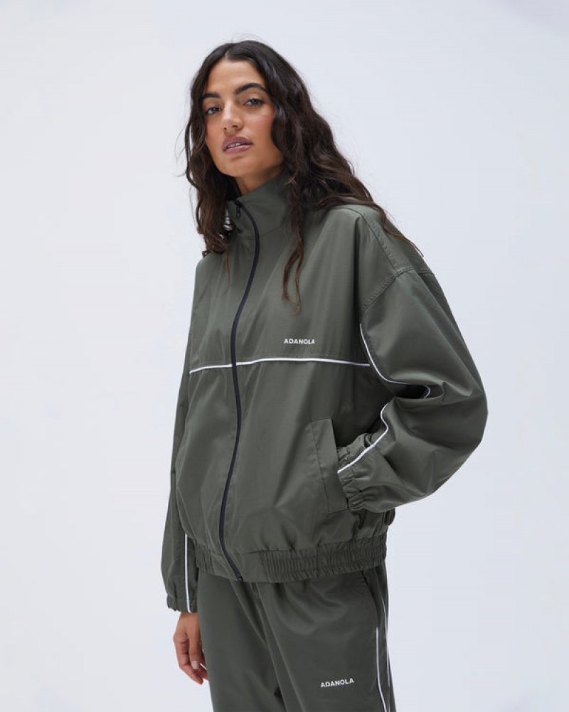 Adanola Track Jacket Khaki Grün | SN-ADA56669