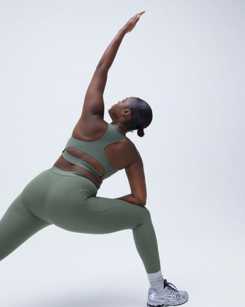 Adanola Ultimate Branded Mesh Back Bra Khaki Grün | SN-ADA56586