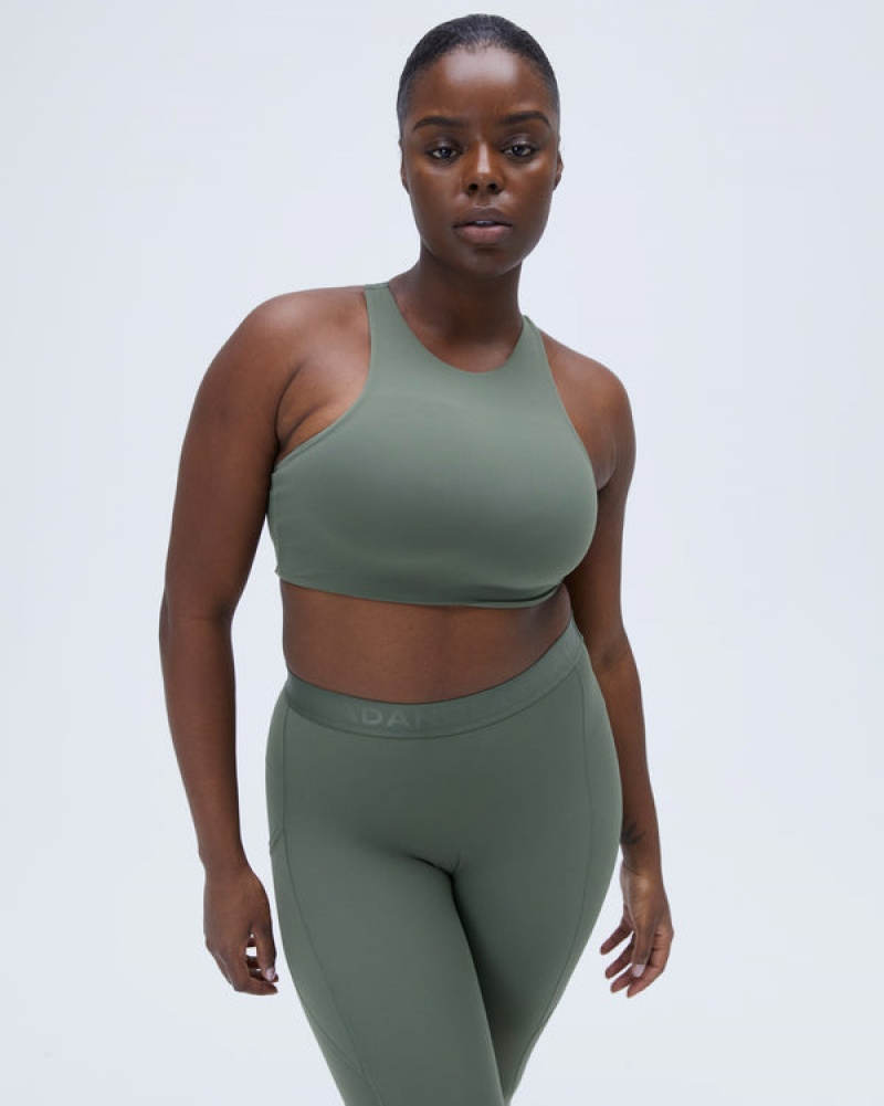 Adanola Ultimate Branded Mesh Back Bra Khaki Grün | SN-ADA56586