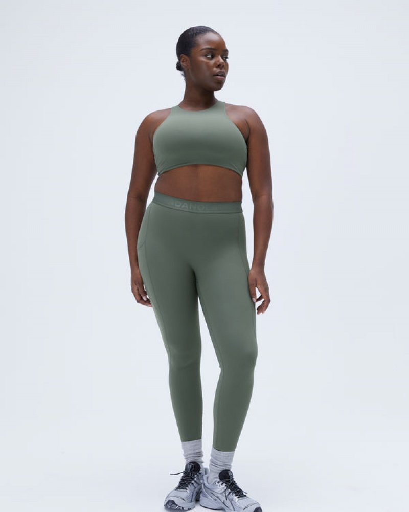 Adanola Ultimate Branded Pocket Leggings Khaki Grün | SN-ADA56423