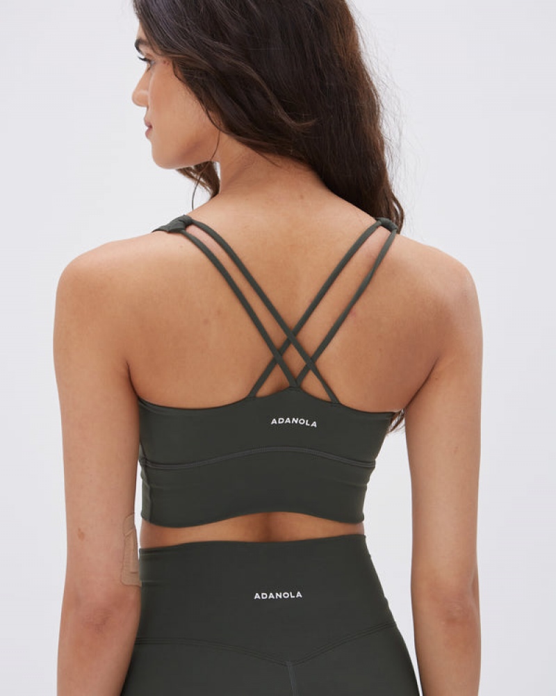 Adanola Ultimate Cross Back Bra Dunkelolivgrün | SN-ADA56565
