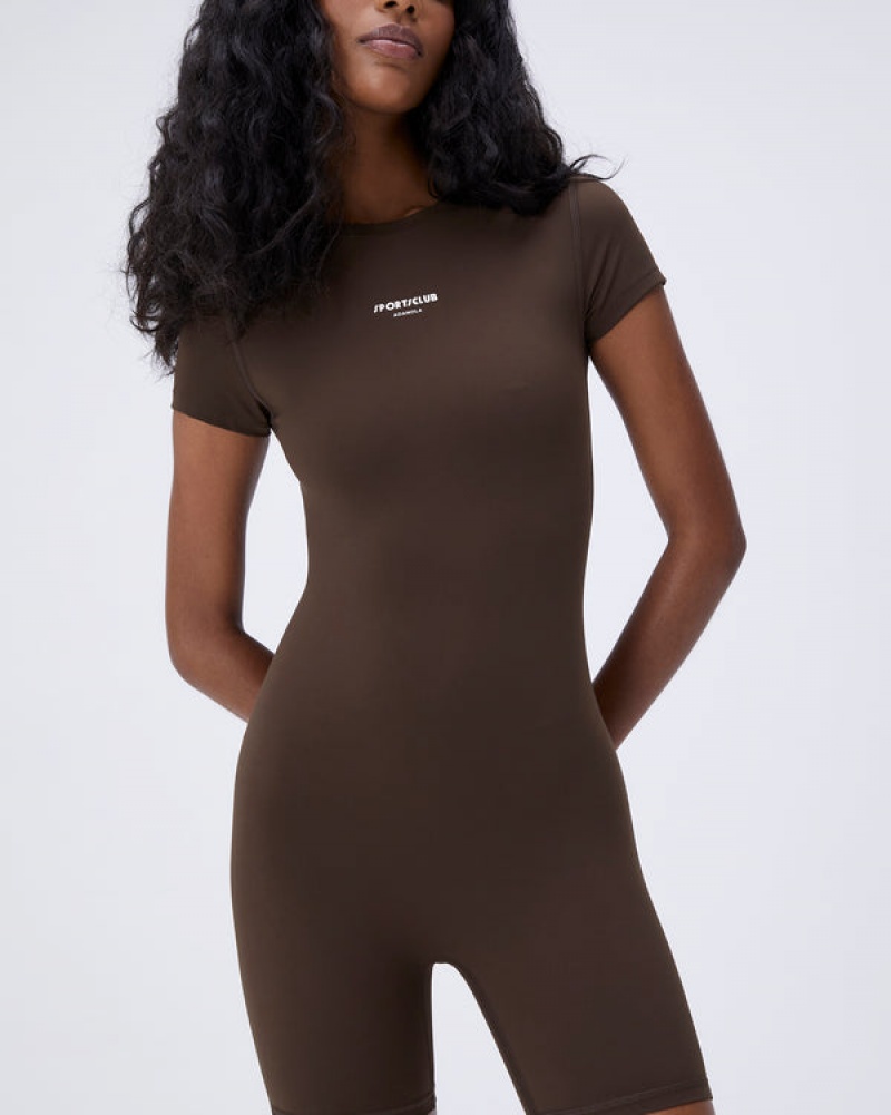 Adanola Ultimate Kurzes Sleeve Romper Braun | SN-ADA56636