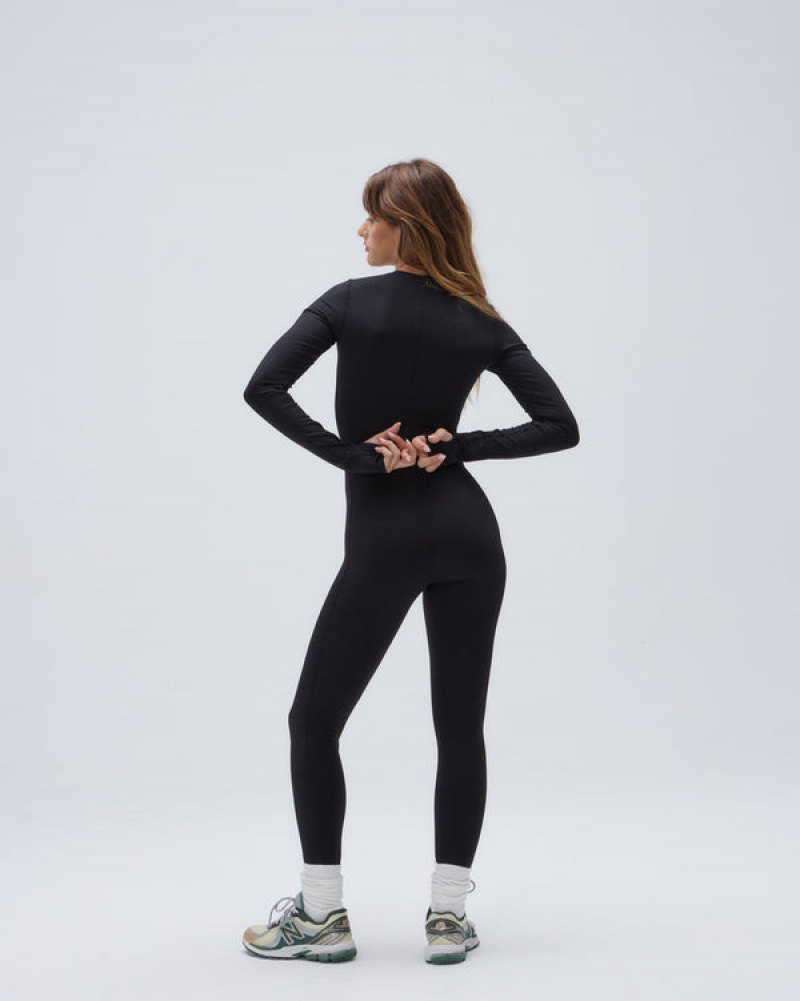 Adanola Ultimate Long Sleeve Unitard Schwarz | SN-ADA56628