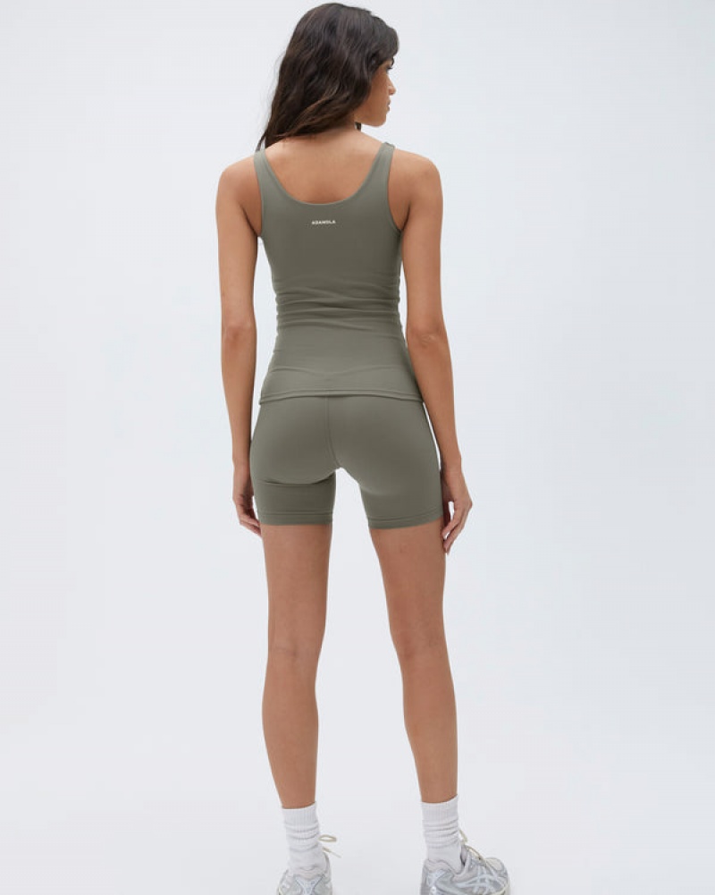 Adanola Ultimate Longline Tank Top Olivgrün Grün | SN-ADA56464