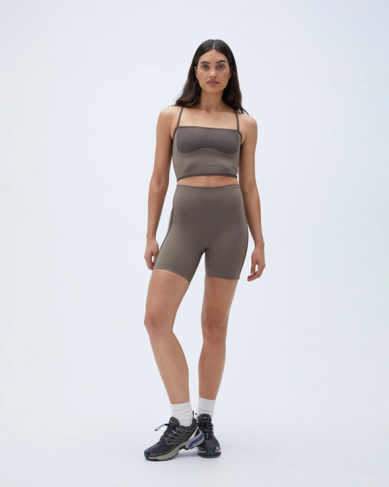 Adanola Ultimate Piping Crop Shorts Braun | SN-ADA56612