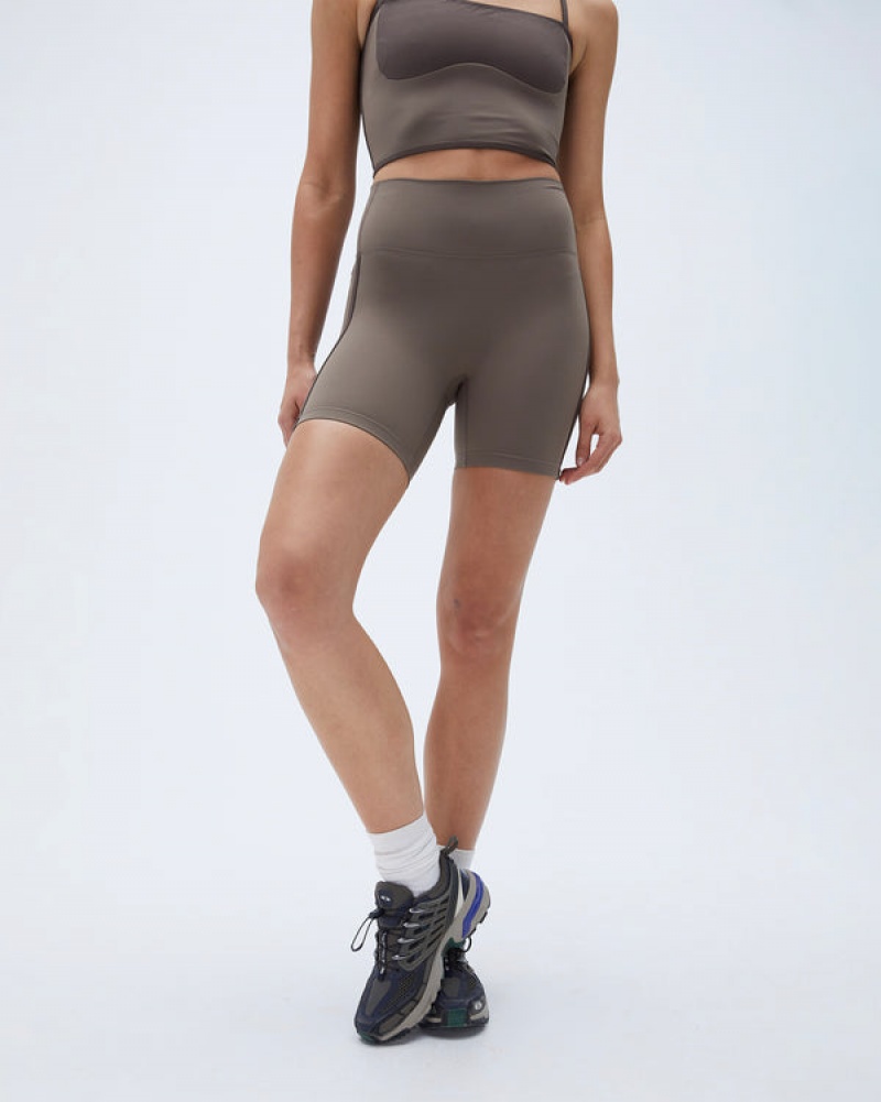 Adanola Ultimate Piping Crop Shorts Braun | SN-ADA56612