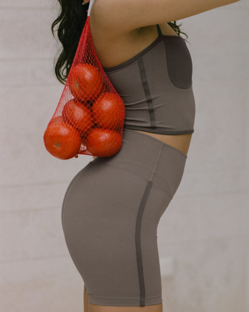 Adanola Ultimate Piping Crop Shorts Braun | SN-ADA56612