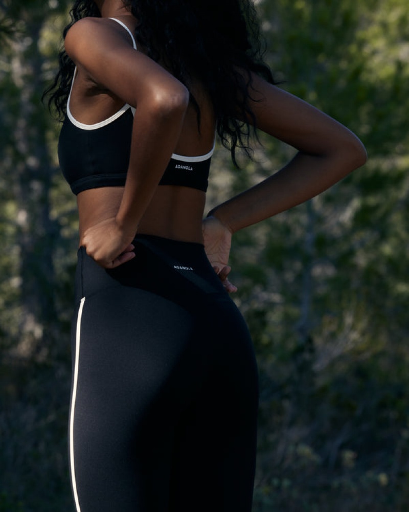 Adanola Ultimate Piping Leggings Schwarz Weiß | SN-ADA56418